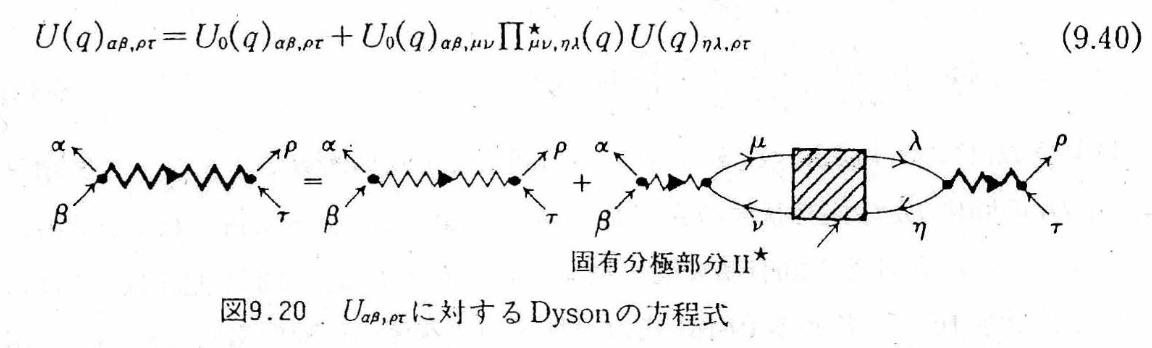 U に対する Dyson 方程式